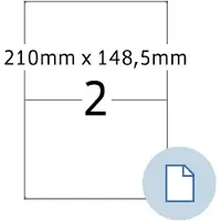 Herma Veletiketten 58102, permanent klevend, bijzonder sterk klevend, weerbestendig, bedrukbaar, B 210 x H 148,5 mm, PE-folie, wit, 500 stuks/250 vel