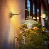 MORETTI Wandlamp buiten Patio, brons / oud-messing, Messing, Maritiem