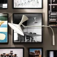 Nemo Wandlamp Lampe de Marseille, wit / opaal, Woon-/ Eetkamer, Aluminium, wandlamp