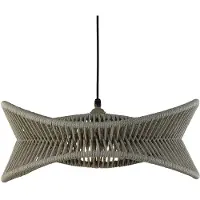 Mantra-Iluminacion Polinesia buiten hanglamp Ø 60 cm Polinesia, dimbaar, crème / amber, Aluminium, Modern