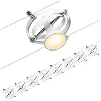 Paulmann Cardan kabelsysteem 8-lamps, mat wit