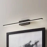 MCJ Wandlamp Miroir, zwart, Badkamer, Aluminium, Modern, Wandlamp