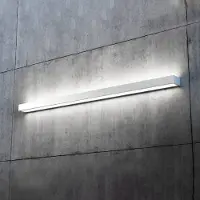 MCJ LED-wandlamp Mera, alu / grijs / zink, Hal, metaal, Modern, LED wandlamp