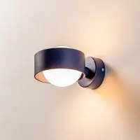 Argon Wandlamp Mado, dimbaar, blauw, Woon-/ Eetkamer, metaal, Modern, wandlamp