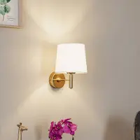 Argon Wandlamp Polo Plus , dimbaar, messing / goud, Woon-/ Eetkamer, metaal, Wandlamp