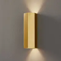 Wever & Ducre Wandlamp Hexo mini, dimbaar, messing / goud, Woon-/ Eetkamer, Aluminium, Modern, wandlamp