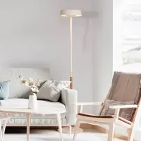 Mantra-Iluminacion LED-vloerlamp Noa II, dimbaar, wit / opaal, Woon-/ Eetkamer, metaal, Modern, LED vloerlamp
