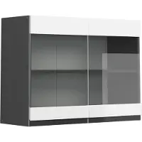 Vicco R-Line Glazen keukenkast – 80 cm J-vorm Wit