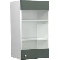 Vicco Fame-Line Glazen keukenkast – 40 cm Groen-Goud Landhuis