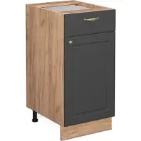 Vicco Fame-Line Keukenonderkast – 40 cm zonder werkblad Antraciet-goud