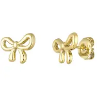 Yehwang Goudkleurige strikjes dames oorknopjes - Studs - Roestvrij staal - Nikkelvrij - Ooorbellen voor vrouwen