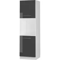 Vicco Fame-Line Ovenombouwkast – 60 cm met open kast Antraciet Hoogglans
