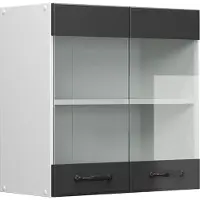 Vicco R-Line Glazen keukenkast – 60 cm Antraciet landhuis