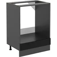 Vicco R-Line Ovenombouwkast – 60 cm zonder werkblad Zwart hoogglans