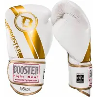 Booster BGL V3 Bokshandschoenen – Wit/Goud – Echt Leer – 14 oz
