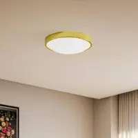 Lamkur Plafondlamp Jaris, dimbaar, messing / goud, Woon-/ Eetkamer, metaal, plafondlamp