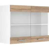 Vicco R-Line Glazen keukenkast – 80 cm Sonoma