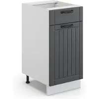 Vicco Fame-Line Keukenonderkast – 40 cm zonder werkblad Antraciet landhuis