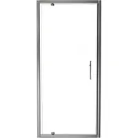 Linie Cadiz douche draaideur 90 cm x 190 cm Helder glas Brushed Chrome profiel
