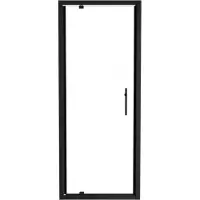 Linie Cadiz douche draaideur 80 cm x 190 cm Helder glas mat zwart profiel