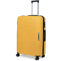 Travelz Swinger Grote reiskoffer 78cm - Trolley 105 ltr met TSA-slot - Geel