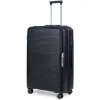 Travelz Swinger Grote reiskoffer 78cm - Trolley 105 ltr met TSA-slot - Zwart