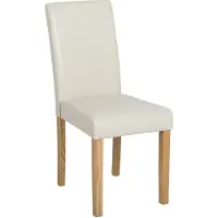 Beliani BROADWAY - Eetkamerstoel set van 2 - Beige - Kunstleer