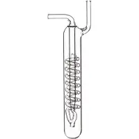 Blau glazen spiraal CO2 bellenteller