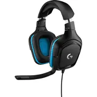 Logitech G432 7.1 surround sound gaming headset - Zwart