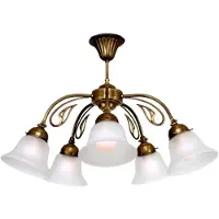 BERLINER MESSINGLAMP Plafondlamp OLGA, dimbaar, brons / oud-messing, Woon-/ Eetkamer, Glas, Antiek, plafondlamp