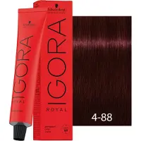 Schwarzkopf Permanent kleur - - Igora Royal 4-88 - Intense roodbruin - 60ml - Crème