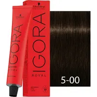 Schwarzkopf Permanente kleur - - Igora Royal 5-00 - Licht natuurlijk kastanjebruin extra - 60ml - Crème