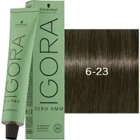 Schwarzkopf Haarverven Igora Zero Amm Cendrés & CoolsPermanent Color Cream 6-23 Donkerblond As Mat
