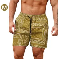 Universeel Bovista Zwembroek Heren - Zwem Broek Mannen - Badkleding - Zwemmen - Jongens - Swimming Shorts - Zomerbroek - Met Zakken - Khaki - Maat M