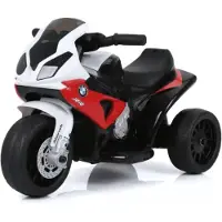 Vrooomy BMW S1000RR Elektrische kinderfiets, 6V (1–3 jaar) – Officieel gelicenseerd, LED-koplampen en 3 wielen – Mini-elektrische motorfiets voor kinderen – Rood