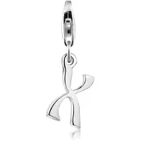 Nenalina - Bedel - Bedeltje Letter Hanger in 925 Sterling Zilver voor alle gangbare Charm- en Bedeldrager - Dames
