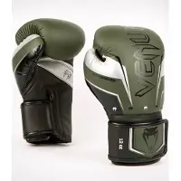 Venum Elite Evo Bokshandschoenen Kaki Zilver - 8 OZ