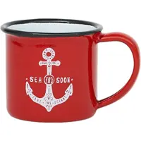 Batela Emaille beker anker rood 5x5 - BATELA