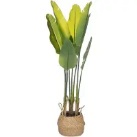 Atmosphera Kunstplant Strelitzia - Ø38xH125cm - Groen/Geel