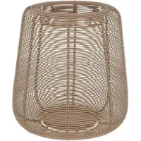 Jens Living Lantaarn Sil - Ø 22 x 24 cm - Glas / Metaal - Taupe