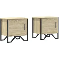 vidaXL Nachtkastjes 2 st 40x30x40 cm spaanplaat sonoma eikenkleurig