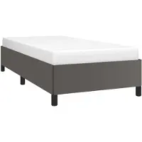 vidaXL Bedframe, grijs, 90x190 cm, kunstleer