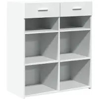 vidaXL Dressoir 80x42,5x93 cm bewerkt hout wit