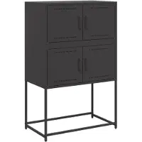 vidaXL Dressoir 68,5x38,5x107 cm staal zwart