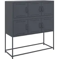 vidaXL Dressoir 100,5x39x107 cm staal antracietkleurig