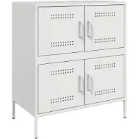 vidaXL Dressoir 68x39x79 cm staal wit