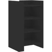 vidaXL Dressoir 45x35x75 cm bewerkt hout zwart