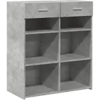 vidaXL Dressoir 80x42,5x93 cm bewerkt hout betongrijs