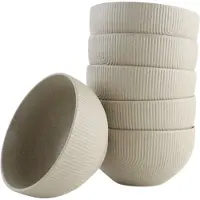 OTIX Soepkommen - Zonder Oor - Set van 6 - Schaaltjes - 600ml - Caramel - Aardewerk - TEAK