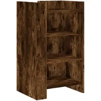 vidaXL Dressoir 45x35x75 cm bewerkt hout gerookt eiken